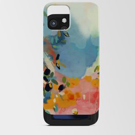 garden with sea view and olive tree iPhone Card Case
