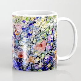 Wall Ar and Products Colorful Flowers Abstract Painting  Coffee Mug