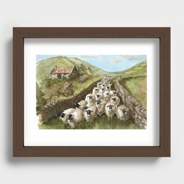 Sheep In Ireland Recessed Framed Print