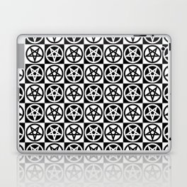 Pentagrams Pattern--Black & White Laptop Skin