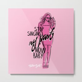 Mimi "Stop Singing My Part, Now Baby" illustrated Metal Print