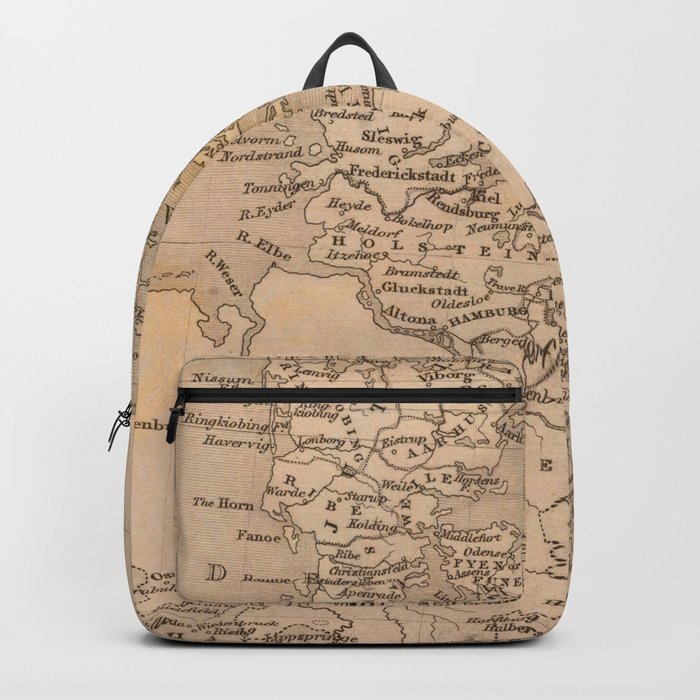 Vintage Northern Europe Map Backpack