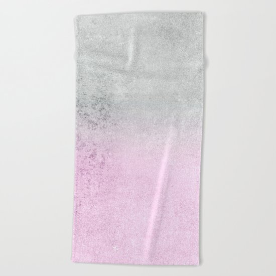 FADING CONCRETE PINK Beach Towel
