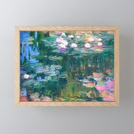 water lilies : Monet Framed Mini Art Print