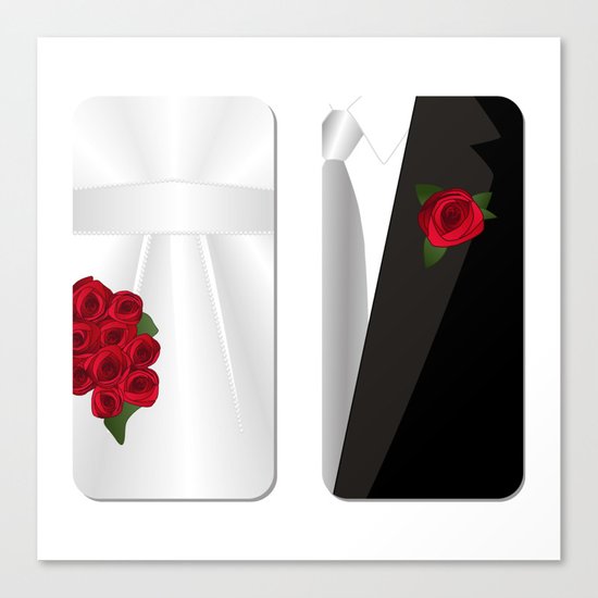 Bride&Groom/Groom's Suit Canvas Print