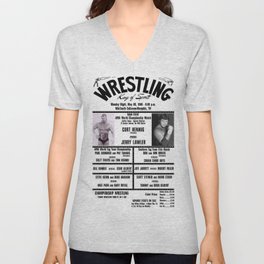 #13 Memphis Wrestling Window Card V Neck T Shirt