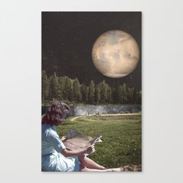Reading At Night - UNLABELED Canvas Print