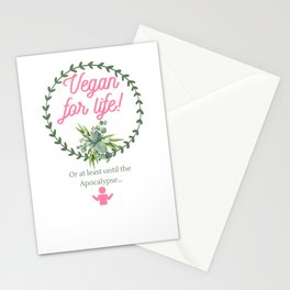 Vegan for Life Stationery Cards