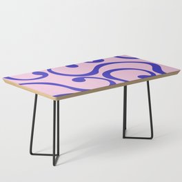  Reto Abstract Curvy lines pattern - Violet-Blue and Queen Pink Coffee Table