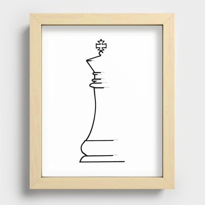 King Chess Piece Recessed Framed Print