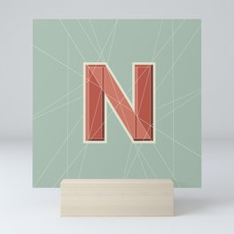 Type Art: Letter N Mini Art Print
