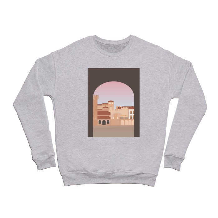 Plaza Mayor, Caceres‎, Spain Crewneck Sweatshirt