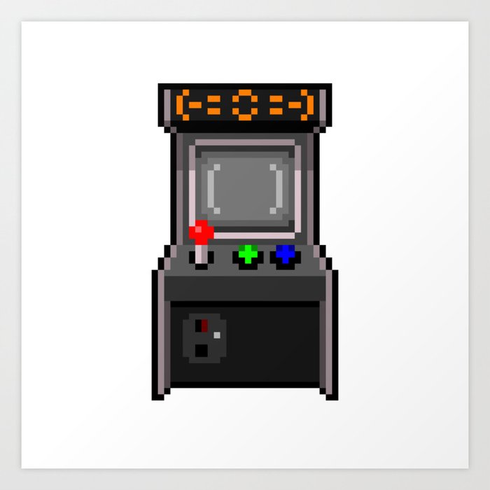 The Arcade Cabinet Art Print By Arc1 Society6