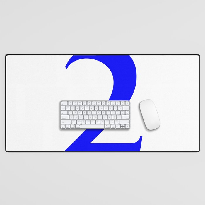 2 (BLUE & WHITE NUMBERS) Desk Mat