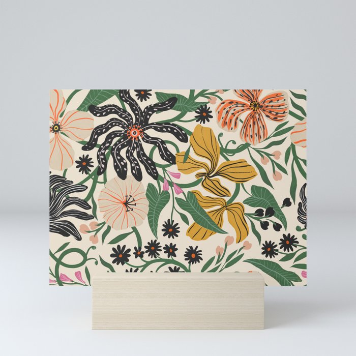 Merrick Floral - creme Mini Art Print