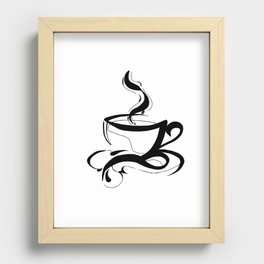LATTE CAPPUCCINO FLATWHITE AMERICANO Artistic Coffee cup design for COFFEE LOVERS Recessed Framed Print