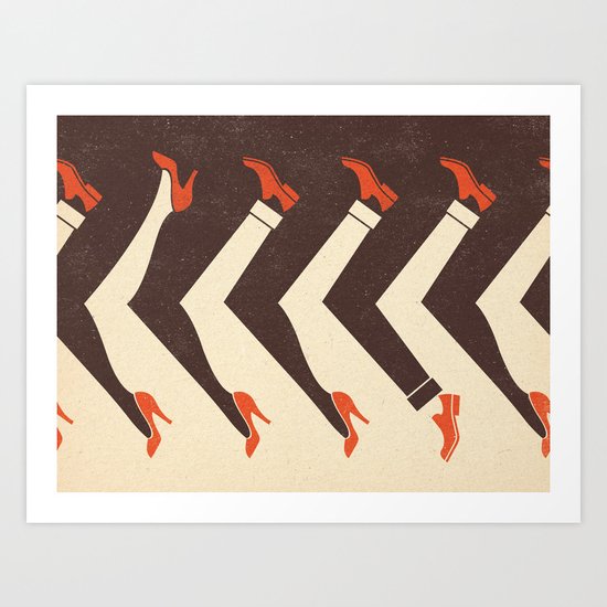 Girls and Boys Art Print