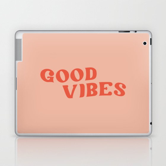 Good Vibes 2 peach Laptop & iPad Skin