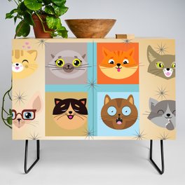 cute-cats-faces-patterns  Credenza