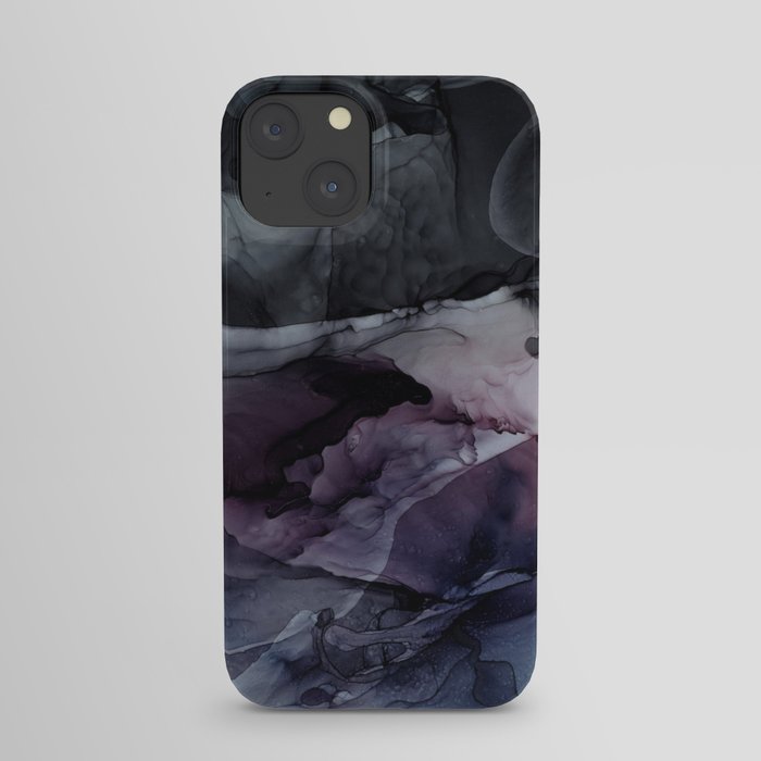 Moody Dark Chaos Inks Abstract iPhone Case
