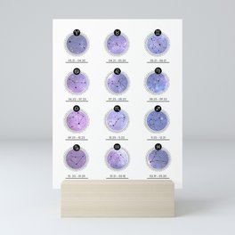 Zodiac Chart | Nebula Mini Art Print