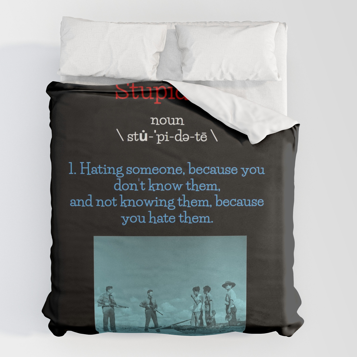 The Definition Of Stupidity Meme Quote Artwork Duvet Cover By Jeanpaul Ferro Society6