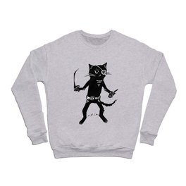 Black pirate cat Crewneck Sweatshirt