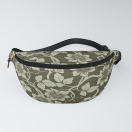 Heritage Floral Pattern Green Fanny Pack