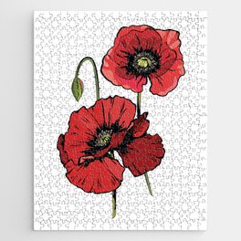 Summer Inspiration With Red Poppies Jigsaw Puzzle