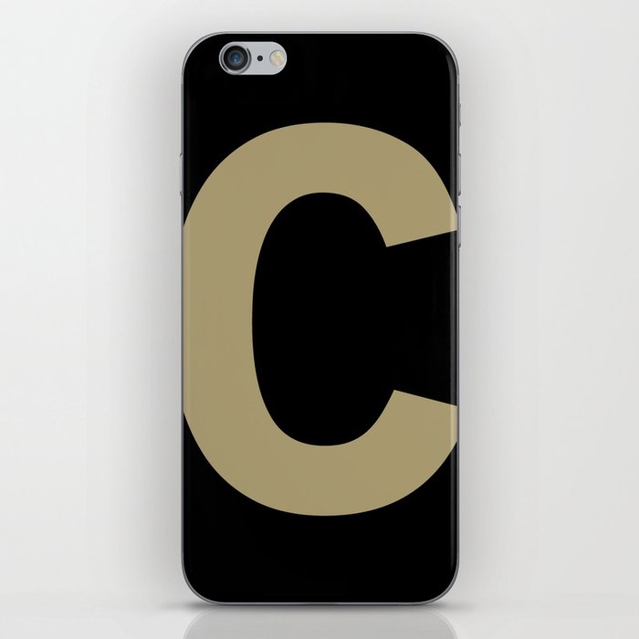 Letter C (Sand & Black) iPhone Skin