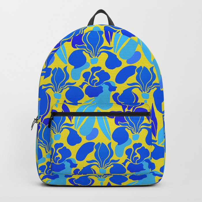 Pattern blue and yellow Backpack