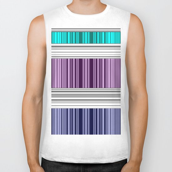 The colorful stripes . Biker Tank