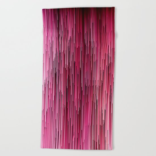 Planet Pixel Cotton Candy Pink Beach Towel