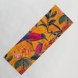 Vintage And Shabby Chic - Colorful Summer Botanical Jungle Garden Yoga Mat