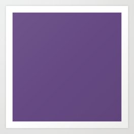 Purple - Solid Color - Deep, Dark, Plum, Jewel Tone Art Print