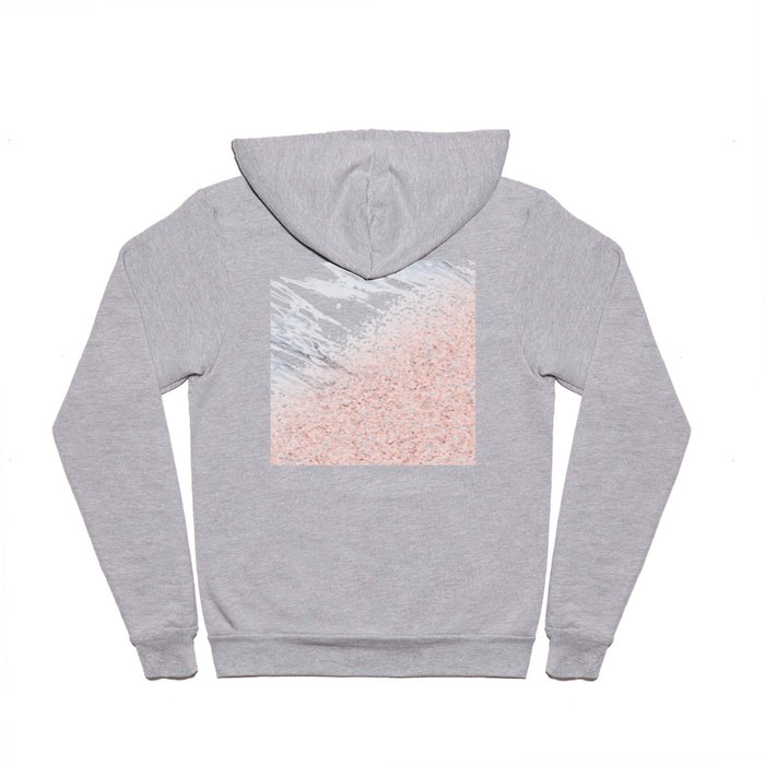 She Sparkles Rose Gold Pink Marble Luxe Geometric Hoody