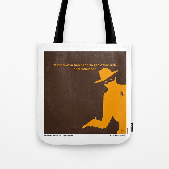 No202 My The Lone Ranger minimal movie poster Tote Bag