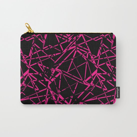 Abstract geometric black and Burgundy pattern . Carry-All Pouch