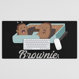 When you are downie eat a brownie Chocolatecake Desk Mat