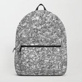 Silver Gray Glitter Backpack