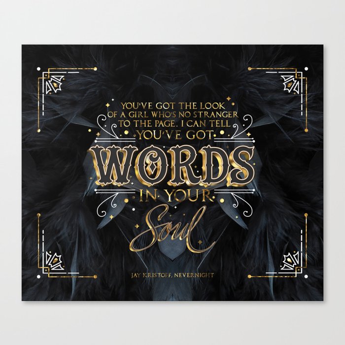 Words in your soul Canvas Print