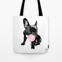 French bulldog Bubblegum Tote Bag