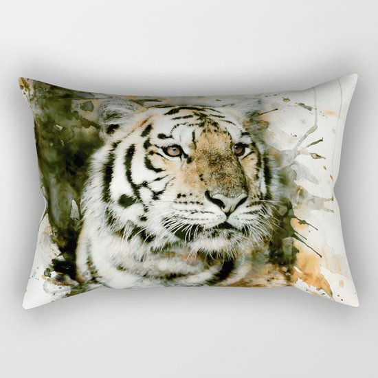 Tiger Splash Rectangular Pillow