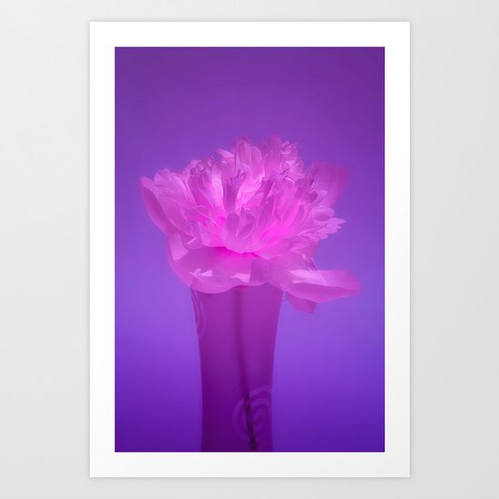 Glowing pink-purple vase Art Print