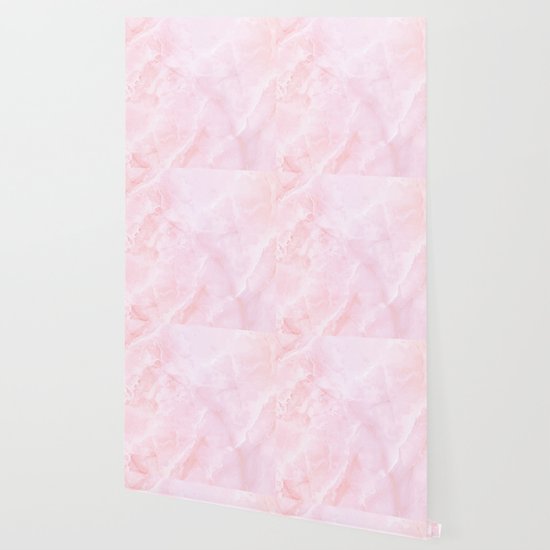 Sugar Pink Marble Wallpaper By Cafelab Society6