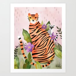 Content Tiger Art Print