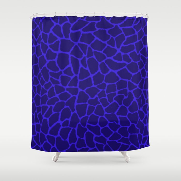 Mosaic Abstract Art Blue Shower Curtain