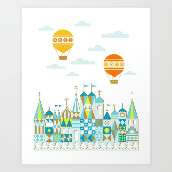 Small Magic white Art Print