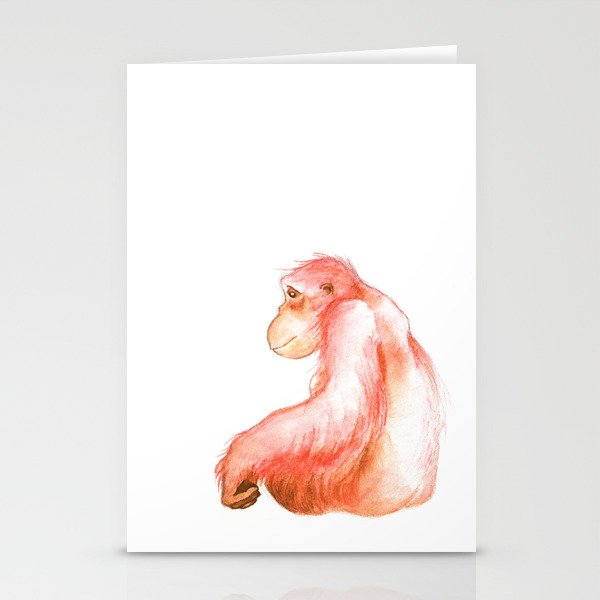 Elka, Orangutan Watercolor Stationery Cards