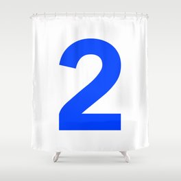 Number 2 (Blue & White) Shower Curtain